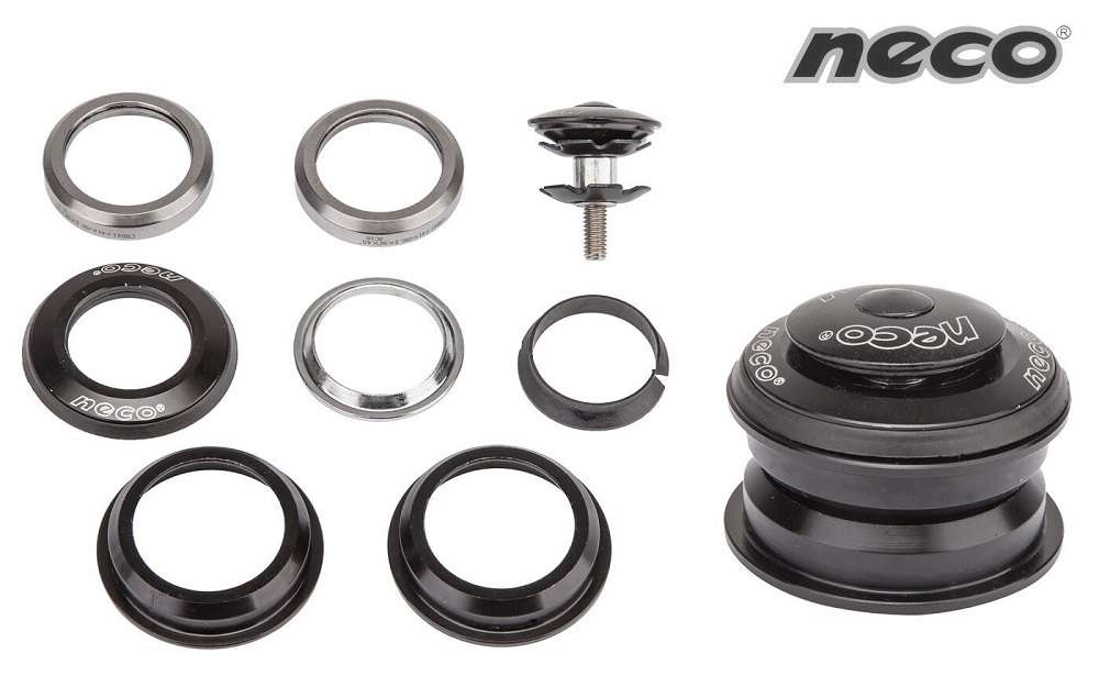 Колонка рулевая 1-1/8", полуинтегрированная, NECO H125, 28.6/44/30мм, черная