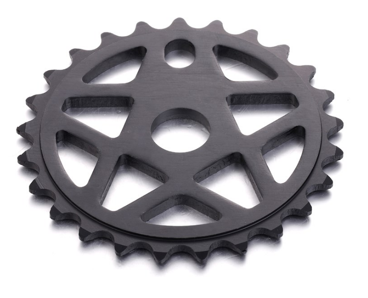 Звезда передняя BMX 25T, 1/2х1/8",  черная, Kenli KL-C215-25-B