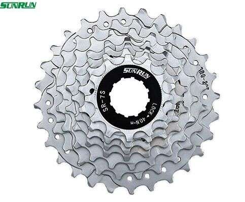 Кассета 7ск CS-SM718, 11-28T, Chrome-Plated, SUNRUN