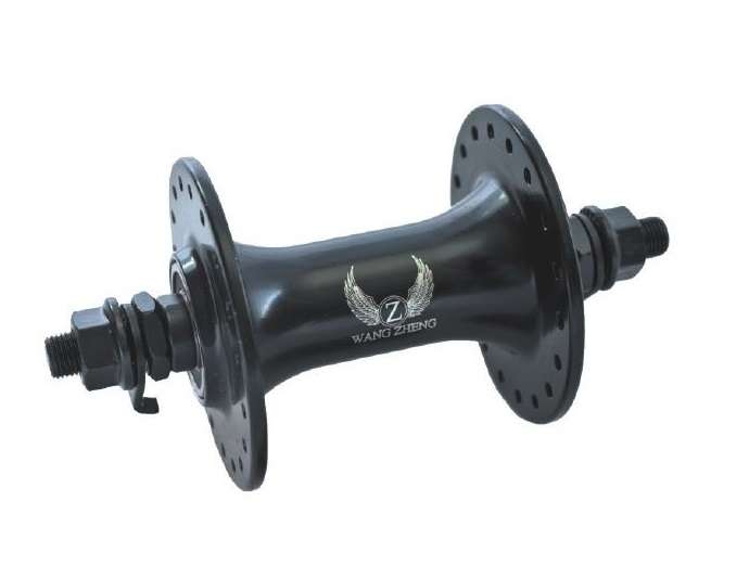 Втулка передняя BMX, под U-br, на гайках, 48 отверстий, ось 3/8"х100x140мм, черный