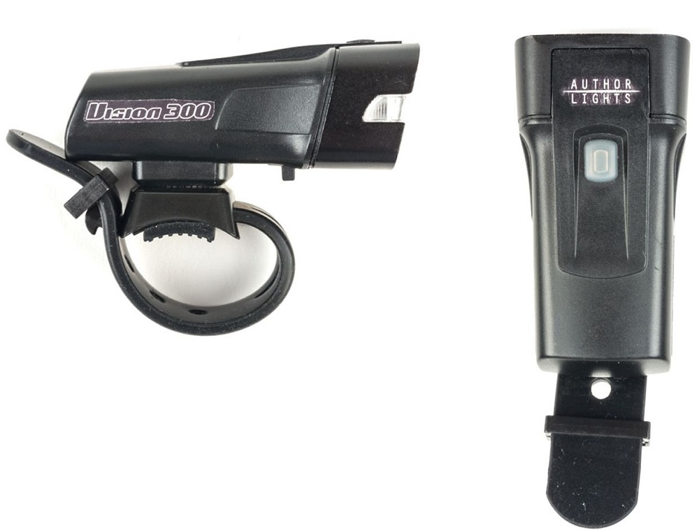 Фара передняя AUTHOR Vision 300, 1 диод CREE, 300 люмен, USB, черная