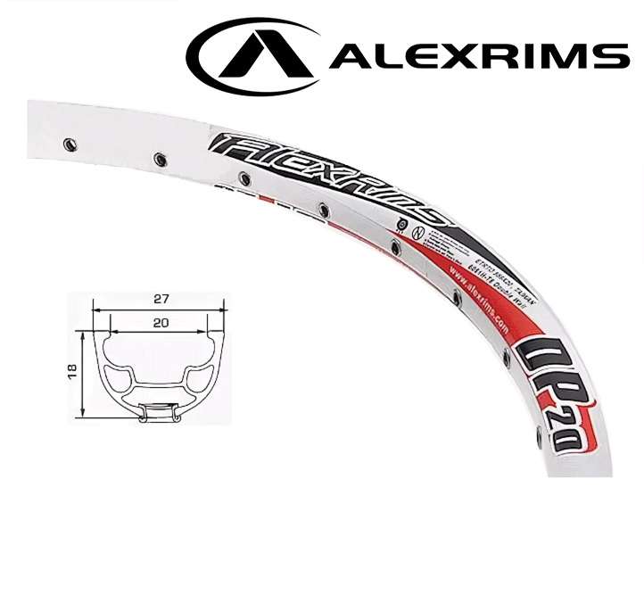 Обод 26" AlexRims, 32H, алюминевый, двойной, под диск,пистонированный