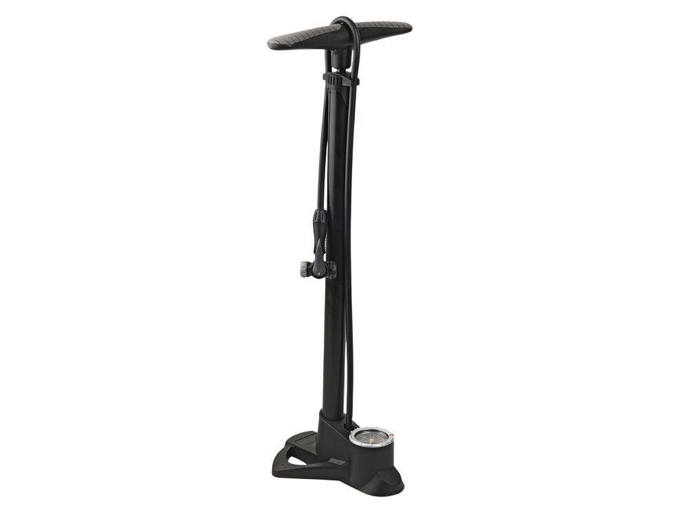 Насос напольный Author AAP Air Turbo2 алюминиемый, манометр, 11бар/160PSI,  2 гол. на шланге, черный