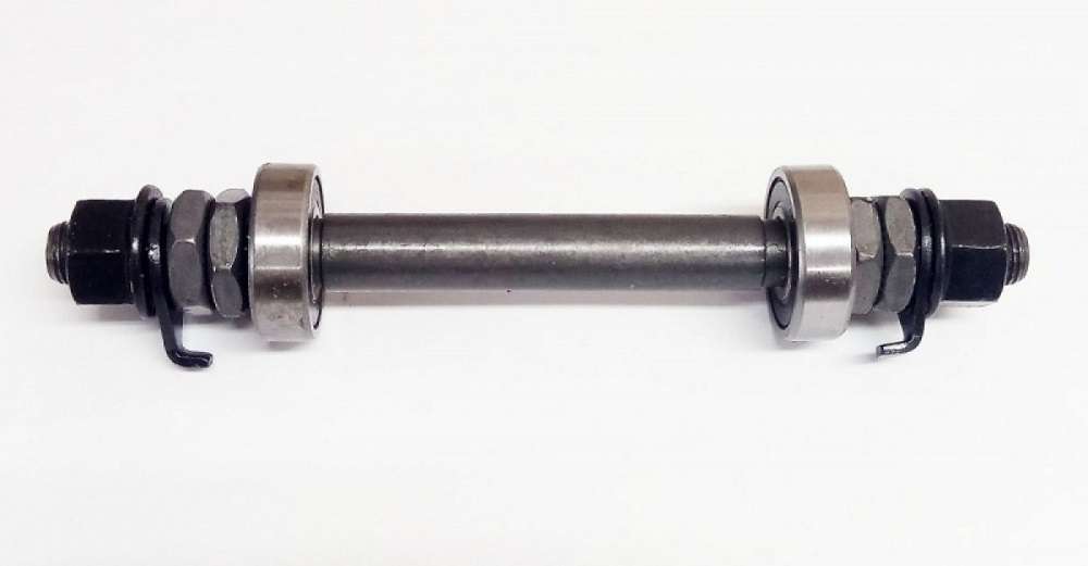 Ось передняя на гайках, 3/8"х140мм, пром. подшипники 22мм