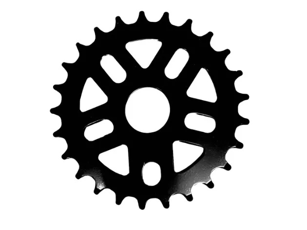 Звезда передняя BMX 28T, 1/2х1/8", сталь, черная, GS-Z149-28T
