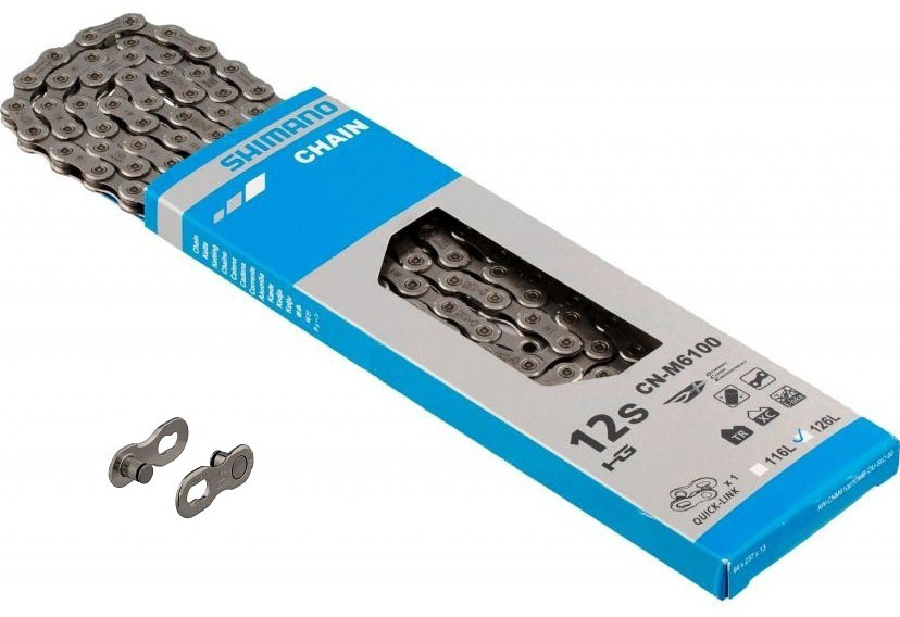 Цепь 12ск, Shimano Deore, M6100, 12ск, с замком