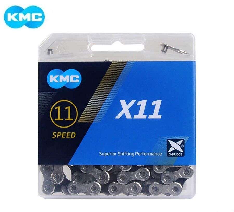 Цепь 11ск, KMC X11, с замком, 118звеньев