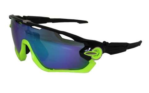 Очки спортивные со сменными линзами, Vinca Sport VG 107, черные/зеленые