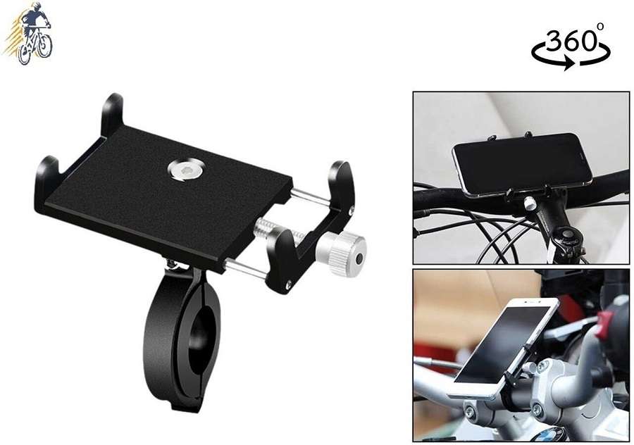 Держатель для смартфона, 5"-8", на руль, алюминиевый, 360°, VXM, HS-50-10